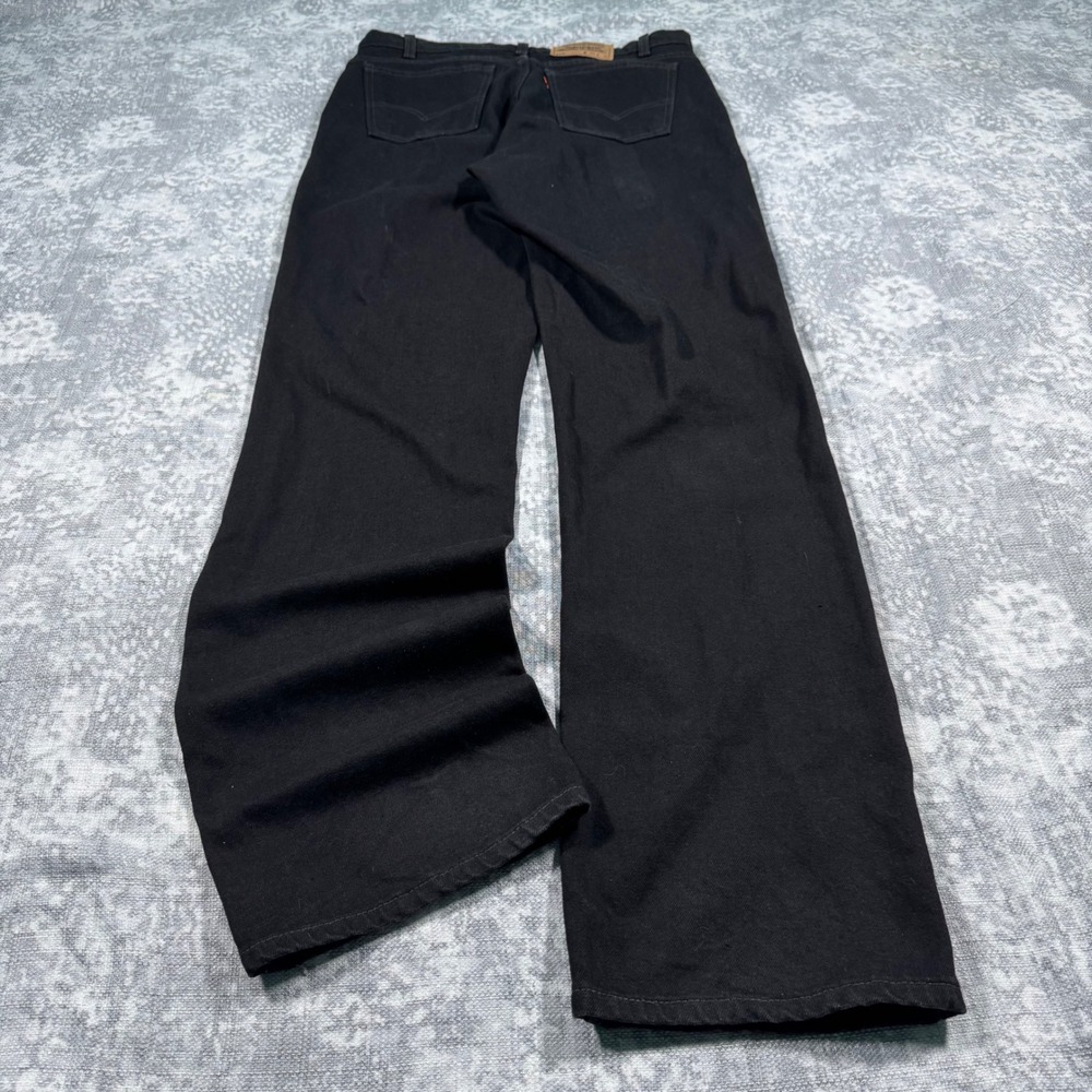 Vintage Orange Tab Levi's 518 Relaxed Jeans Mens 36x36 Black Made in USA Baggy